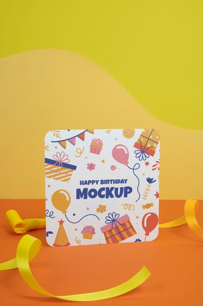 Beautiful Birthday Invitation Mockup Psd