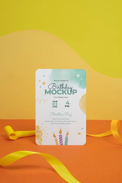 Premium PSD  Mockup invitation card amp normal business card combine  modern aesthetic clean mockup
