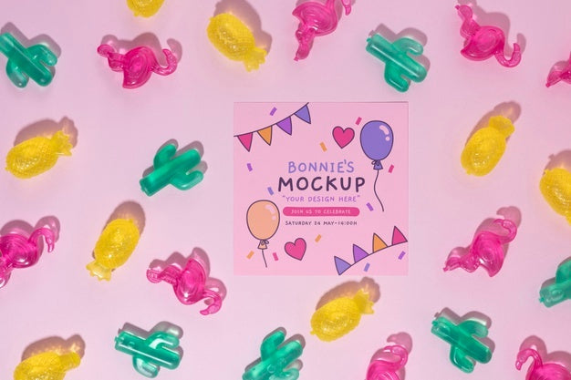 Beautiful Birthday Invitation Mockup Psd