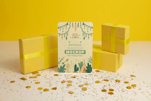 Beautiful Birthday Invitation Mockup Psd