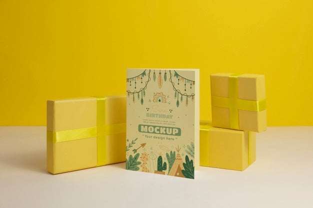 Beautiful Birthday Invitation Mockup Psd