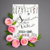 Beautiful Card Mockup With Roses Psd