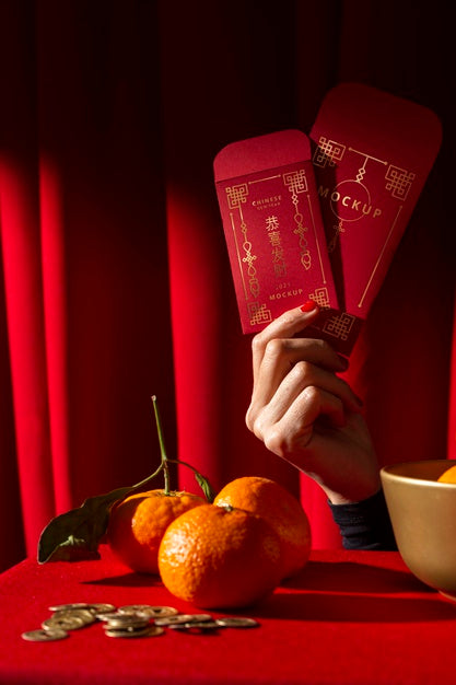 Beautiful Chinese New Year Concept Mock-Up Psd