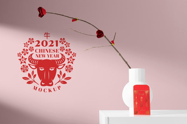 Beautiful Chinese New Year Concept Mock-Up Psd