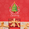 Beautiful Christmas Gift Concept Mock-Up Psd