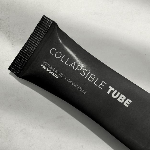 Beautiful Collapsing Tube Mockup Product Psd