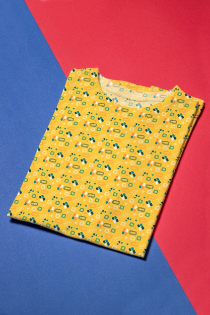 Beautiful Colorful Shirt Concept Mock-Up Psd