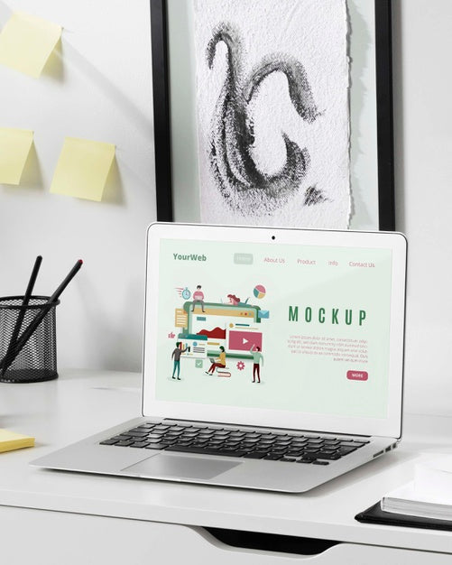 Beautiful Desk Concept Mock-Up Psd