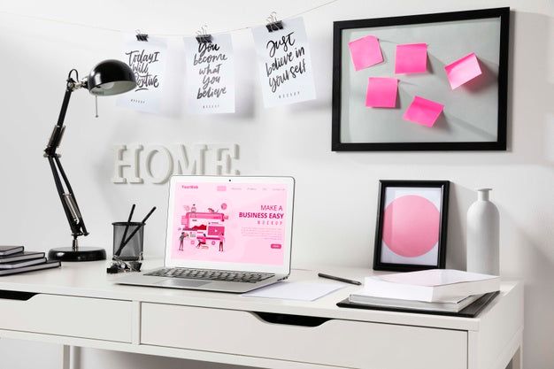 Beautiful Desk Concept Mock-Up Psd