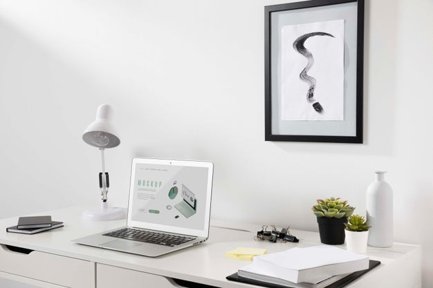 Beautiful Desk Concept Mock-Up Psd