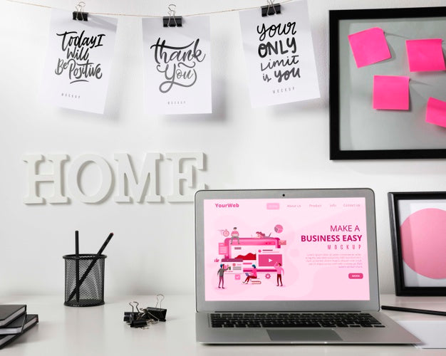 Beautiful Desk Concept Mock-Up Psd