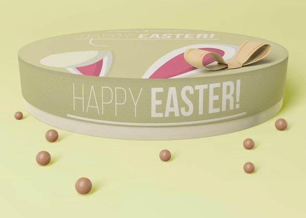 Beautiful Easter Concept Mock-Up Psd