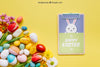 Beautiful Easter Mockup With Clipboard Psd