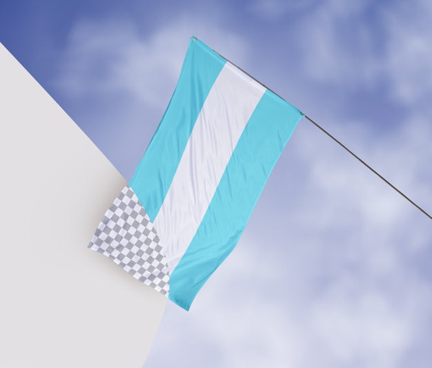 Beautiful Flag Concept Mock-Up Psd