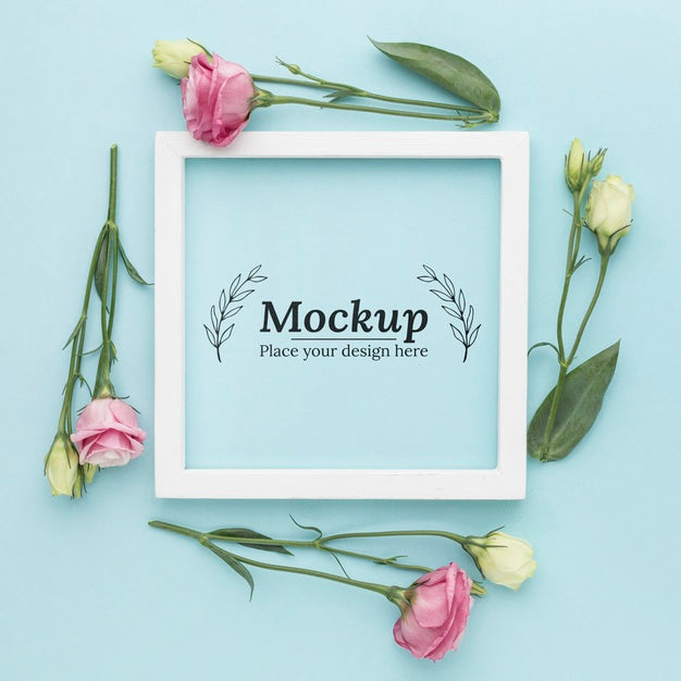 Beautiful Floral Concept Mock-Up Psd
