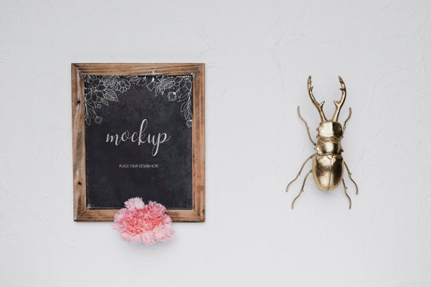 Beautiful Floral Concept Mock-Up Psd