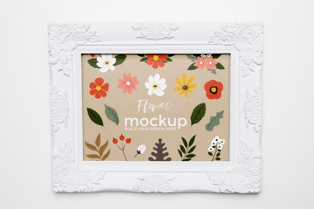Beautiful Floral Concept Mock-Up Psd