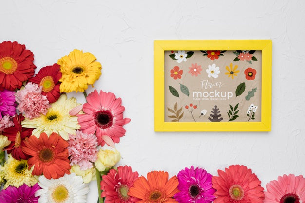 Beautiful Floral Concept Mock-Up Psd