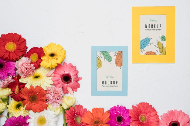 Beautiful Floral Concept Mock-Up Psd