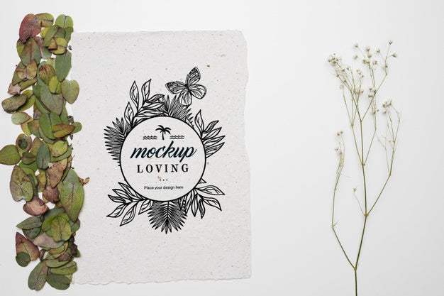 Beautiful Floral Concept Mock-Up Psd