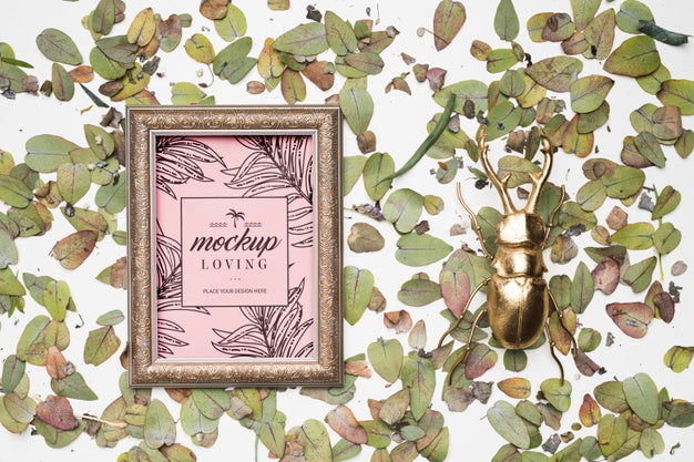 Beautiful Floral Concept Mock-Up Psd