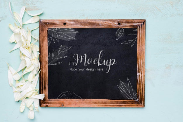 Beautiful Floral Concept Mock-Up Psd