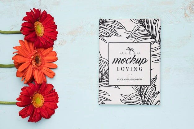 Beautiful Floral Concept Mock-Up Psd