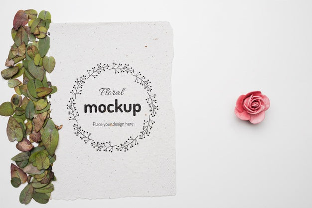 Beautiful Floral Concept Mock-Up Psd