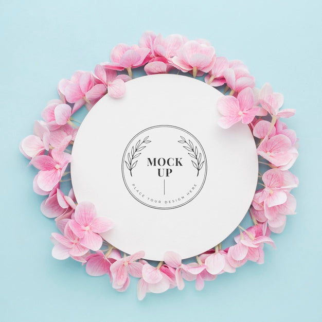 Beautiful Floral Concept Mock-Up Psd