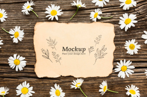 Beautiful Floral Concept Mock-Up Psd