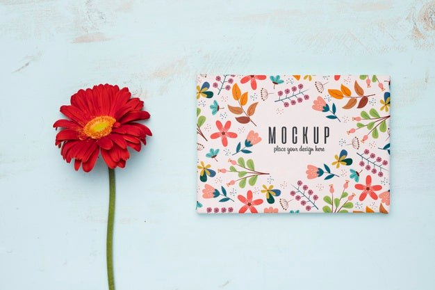 Beautiful Floral Concept Mock-Up Psd