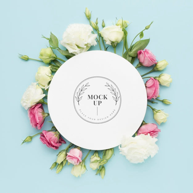 Beautiful Floral Concept Mock-Up Psd