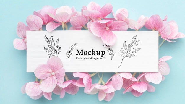 Beautiful Floral Concept Mock-Up Psd