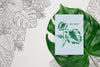 Beautiful Floral Invitation Concept Mock-Up Psd