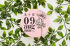 Beautiful Floral Invitation Concept Mock-Up Psd