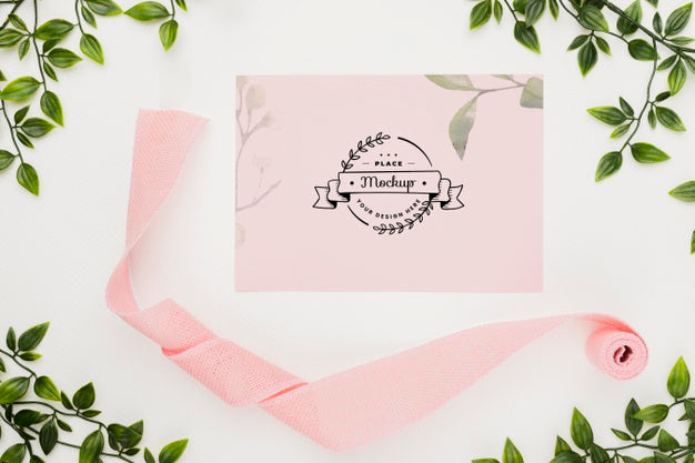 Beautiful Floral Invitation Concept Mock-Up Psd