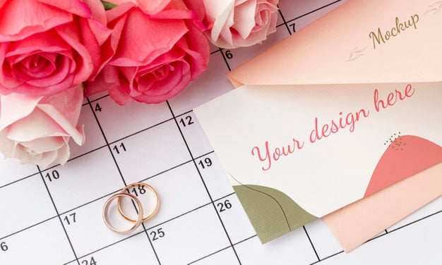 Beautiful Floral Wedding Concept Mock-Up Psd