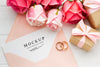 Beautiful Floral Wedding Concept Mock-Up Psd