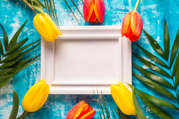 Beautiful Flower Concept Mock-Up Psd