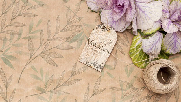 Beautiful Flower Concept Mock-Up Psd