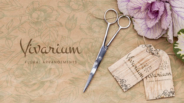 Beautiful Flower Concept Mock-Up Psd