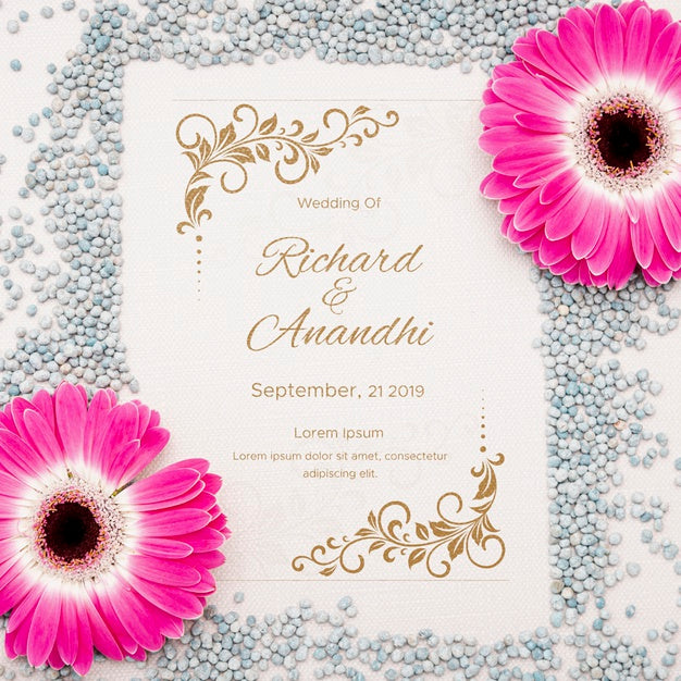 Beautiful Flower Concept Mock-Up Psd