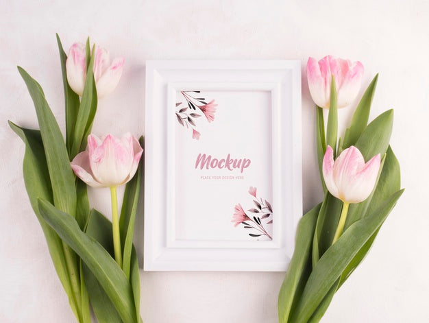 Beautiful Flower Concept Mock-Up Psd