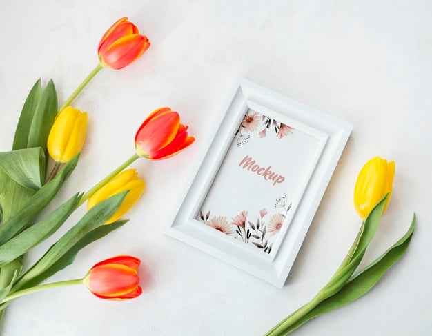 Beautiful Flower Concept Mock-Up Psd