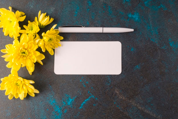 Beautiful Flower Concept Mock-Up Psd