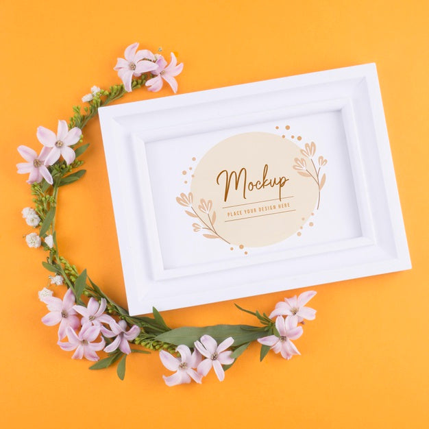 Beautiful Flower Concept Mock-Up Psd