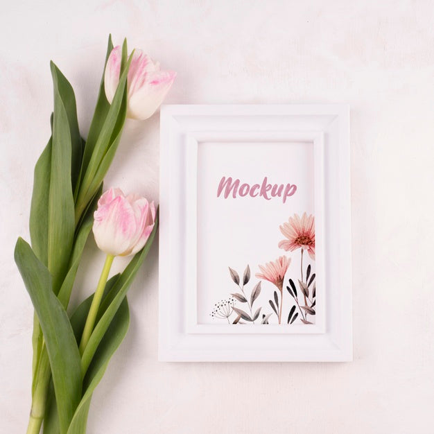 Beautiful Flower Concept Mock-Up Psd