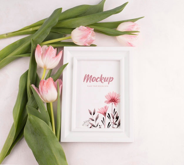 Beautiful Flower Concept Mock-Up Psd