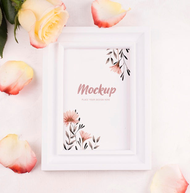 Beautiful Flower Concept Mock-Up Psd