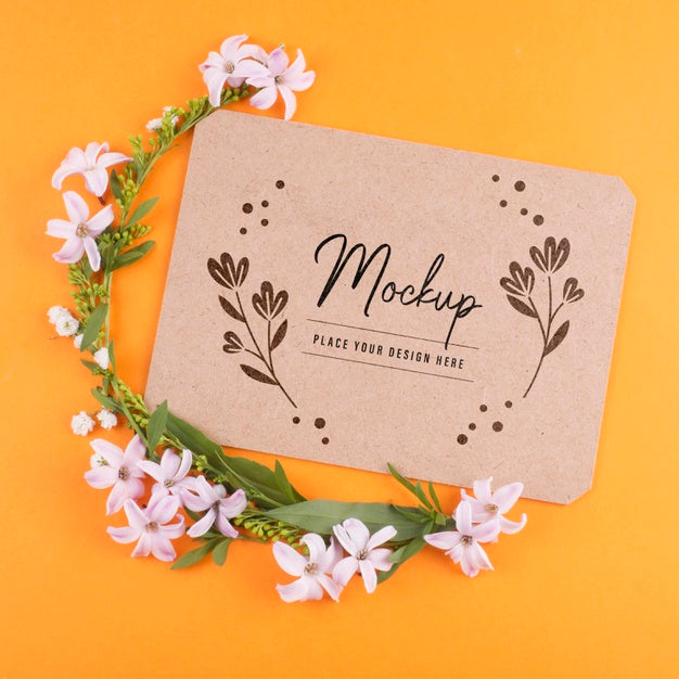 Beautiful Flower Concept Mock-Up Psd